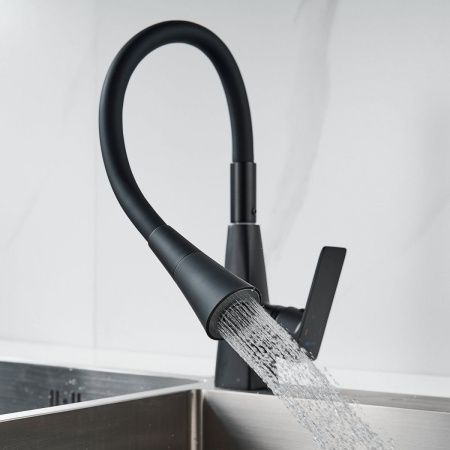 Смеситель для кухни Shevanik S543H-3 на мойку черный