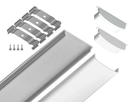 Алюминиевый накладной профиль Ambrella Light Alum Profile (Алум Профиле) GP1600AL