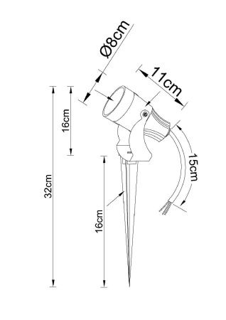 Грунтовый светильник Arte Lamp Elsie (Елсие) A4715IN-1BK