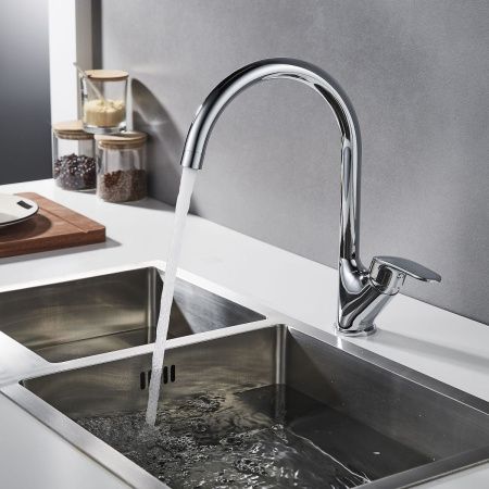 Смеситель для кухни Rossinka RS45 RS45-23 на мойку хром