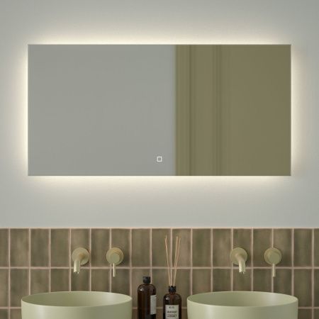 Зеркало с подсветкой Defesto GLOW DF 2505SH 100х50 подвесное