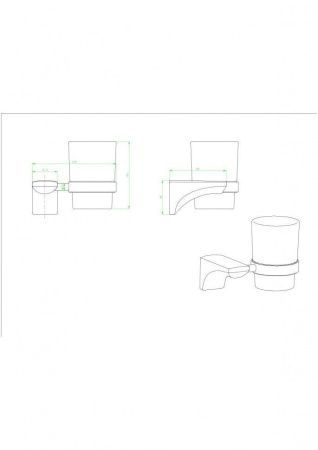Стакан CeramaLux Monelli 70002
