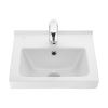 Раковина из сантехнического фарфора Onika Визит 1.3117.7.S00.11B.0 40х40 накладная цвет белый 1 отверстие под смеситель