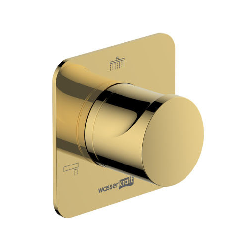Переключатель на 3 выхода WasserKRAFT Neckar 2100 A278 встраиваемый золото - фото 2