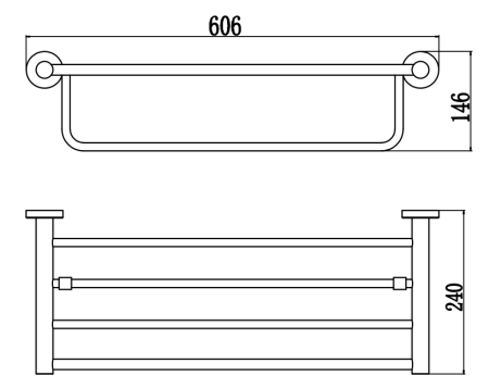 Полка в ванную комнату Savol S-005644