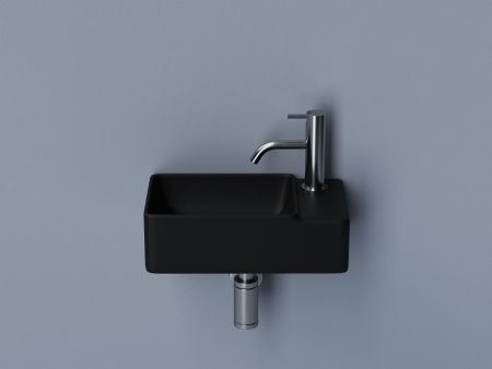 Раковина из сантехнического фарфора Ceramica Nova ELEMENT CN5045MB 40х20 подвесная цвет черный 1 отверстие под смеситель