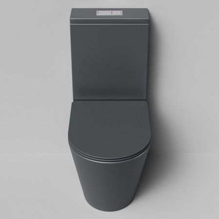 Унитаз напольный с бачком Grossman GR-4458GMSQ серый с сиденьем микролифт безободковый смыв торнадо