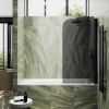 Душевая шторка на ванну Maybah Glass MGV-603-6 40х140 стекло тонированное профиль черный ориентация универсальная