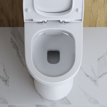 Унитаз напольный с бачком BelBagno STEAM BB130CPR/BB130SC белый с сиденьем микролифт безободковый каскадный смыв