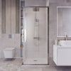 Душевой уголок Grossman Cosmo 300.K33.02.8080.10.02 80х80 стекло текстурное профиль хром без поддона