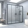 Душевая дверь Vegas-Glass Z2P TUR+NOVO Z2P NOVO h2000 175 02М crystalvision 175х200 стекло прозрачное профиль черный