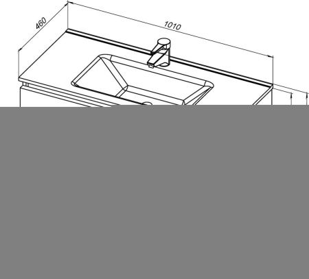 Тумба под раковину De Aqua Ариетта 00265582 100х50 напольная цвет белый