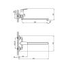 Смеситель для ванны Milardo Horizont HORSB02M10 настенный хром