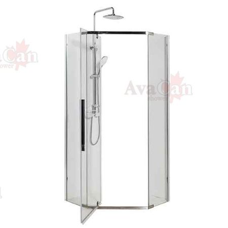 Душевой уголок AvaCan PC100 100х100 стекло прозрачное профиль хром без поддона