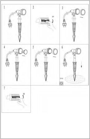 Ландшафтный светодиодный светильник Lucide Spike (Спике) 27882/05/30