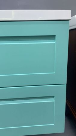 Тумба под раковину Art&Max PLATINO AM-Platino-1000-2C-SO-MM 100х50 подвесная цвет зеленый