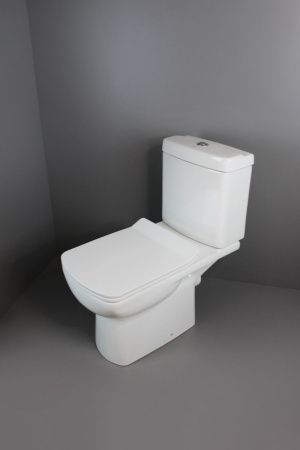 Унитаз напольный с бачком Creo Сeramique TOURS COMBO-TO1003 белый с сиденьем с микролифт душевой смыв
