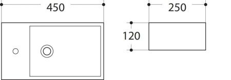 Раковина керамическая Art&Max AM-7948-R 50х30 подвесная цвет белый
