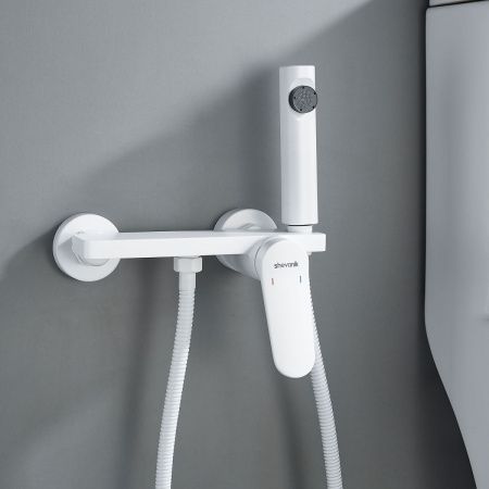 Гигиенический душ со смесителем Shevanik S43C S4305C-1 белый