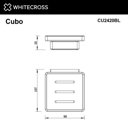 Мыльница Whitecross Cubo black CU2420BL - фото 2