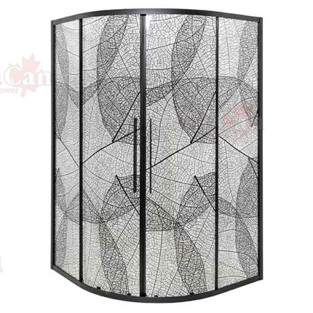 Душевой уголок AvaCan HB100MT 100х100 стекло матовое профиль черный без поддона