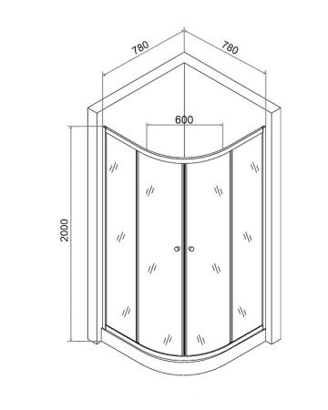 Душевой уголок Agger A01-080TCR 80х80 стекло прозрачное профиль хром с поддоном