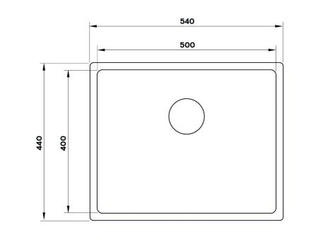 Кухонная мойка Ukinox Techno TEB500.400 -GT10P 40х50 цвет нержавеющая сталь поверхность брашированная