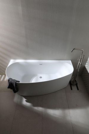 Ванна акриловая Allen Brau Priority 2.31005.20B 160х80 пристенная асимметричная с ножками