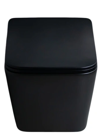 Унитаз подвесной Gid Cuadrado 62225Y черный матовый с сиденьем микролифт безободковый