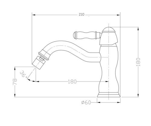 Смеситель Bronze de Luxe TIFFANY 1902CR на биде хром - фото 3