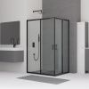 Душевой уголок RGW Classic 32094490-14 100х90 стекло прозрачное профиль черный без поддона