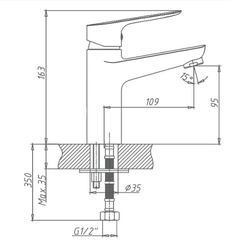Cмеситель Haiba HB10506 на раковину хром - фото 3