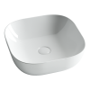 Раковина из сантехнического фарфора Ceramica Nova ELEMENT CN6010 40х40 накладная цвет белый без отверстий под смеситель