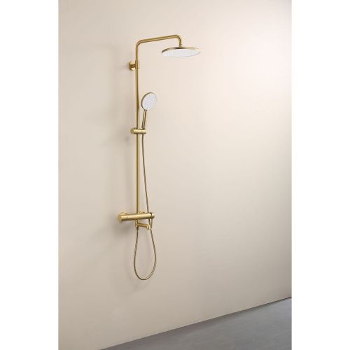 Душевая стойка Raglo R20.24.03 настенная цвет сатин золотой - фото 3