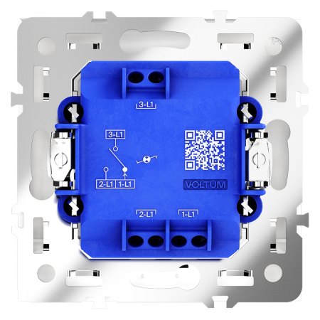 Проходной переключатель одноклавишный с подсветкой VOLTUM S70 VLS010403