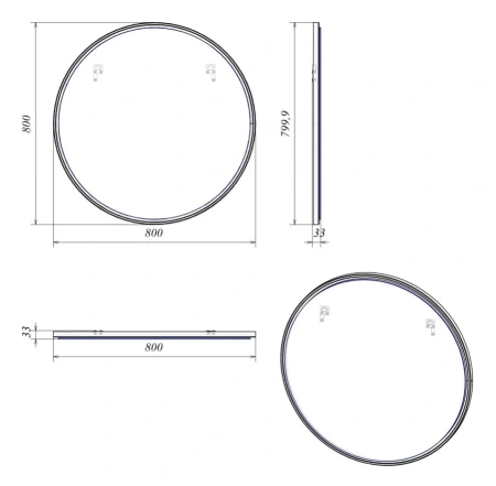 Зеркало 1MarKa Mystery Ц0000034778 80х80