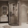 Душевой уголок Grossman Cosmo 301.K33.02.9090.42.00 90х90 стекло прозрачное профиль графит без поддона