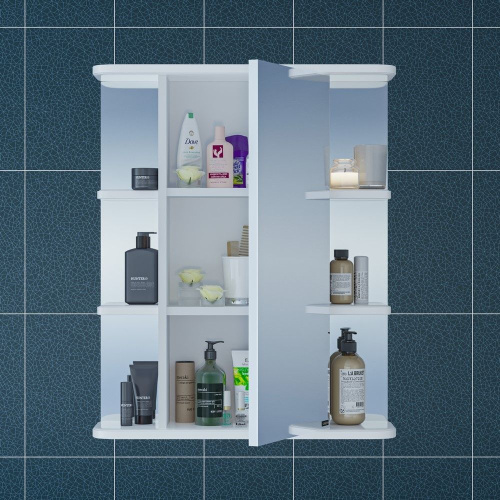 Зеркало-шкаф СанТа Герда 101041 60х18х70 подвесной цвет белый - фото 2 Зеркало-шкаф СанТа Герда 101041 60х18х70 подвесной цвет белый - фото 2