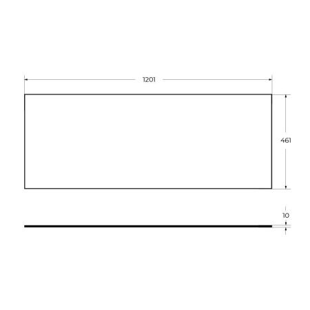 Столешница Cezares CADRO CADRO-120-HPL-NRM 120х50 подвесная цвет черный
