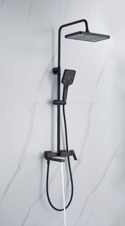 Душевая стойка Knotlor KN-23/BL настенная цвет черный