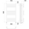 Полотенцесушитель водяной Terminus 4670078529534 55х80 хром