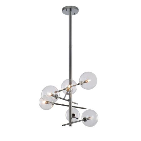 Люстра на штанге Delight Collection Globe Mobile (Глобе Мобиле) MX19009070-6A chrome