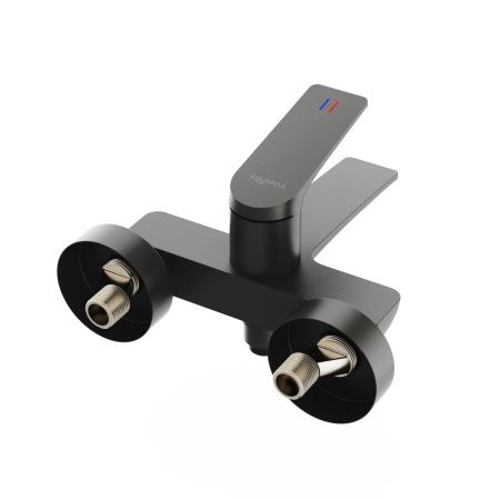 Смеситель для ванны Tokito MITSUISHI TOK-MIT-1014GM настенный вороненая сталь