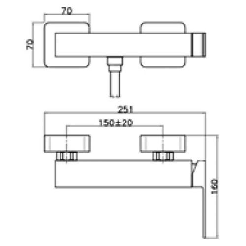 Смеситель для ванны и душа Webert Pegaso PE870102560 настенный черный - фото 3
