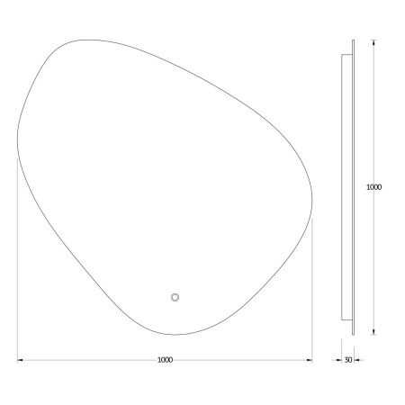 Зеркало с подсветкой Evoform Ledshine BY 2677 100х100 подвесное