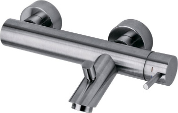 Смеситель для ванны с душем Paffoni Light LIG022ST настенный сталь без термостата