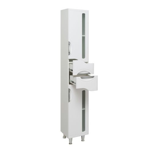 Шкаф-пенал RUNO ТОЛЕДО 00000001037 30х28х191 напольный цвет белый - фото 3