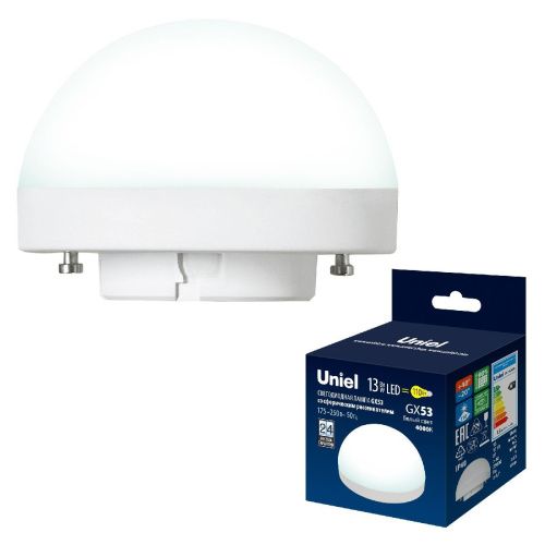 Лампа светодиодная Uniel LED-GX53-13W/4000K/GX53/FR/SPHERE PLZ02WH - фото 5