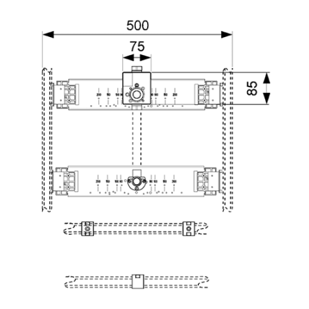 Комплект для крепления модуля писсуара к стене Tece TECEprofil 9020038
