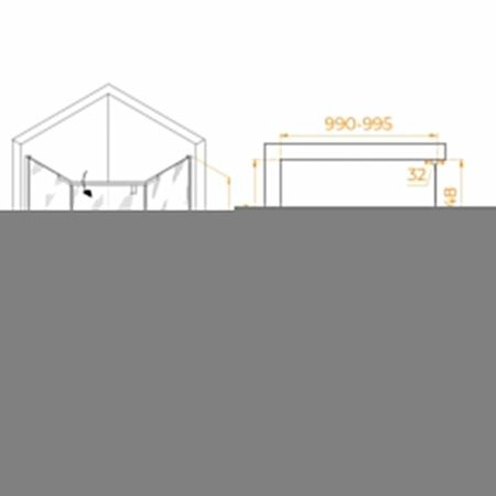 Душевой уголок RGW Hotel 350608100-11 100х100 стекло прозрачное профиль хром без поддона